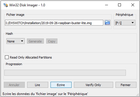 DVswitch mobile - Tutoriel d'installation sur Raspberry Pi 3 sans dongle USB - DMR/C4FM/DSTAR/P25/NXDN 01-ecriture-image-syst-eploit-carte-sd