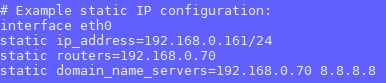 DVswitch mobile - Tutoriel d'installation sur Raspberry Pi 3 sans dongle USB - DMR/C4FM/DSTAR/P25/NXDN Dhcpcd-conf
