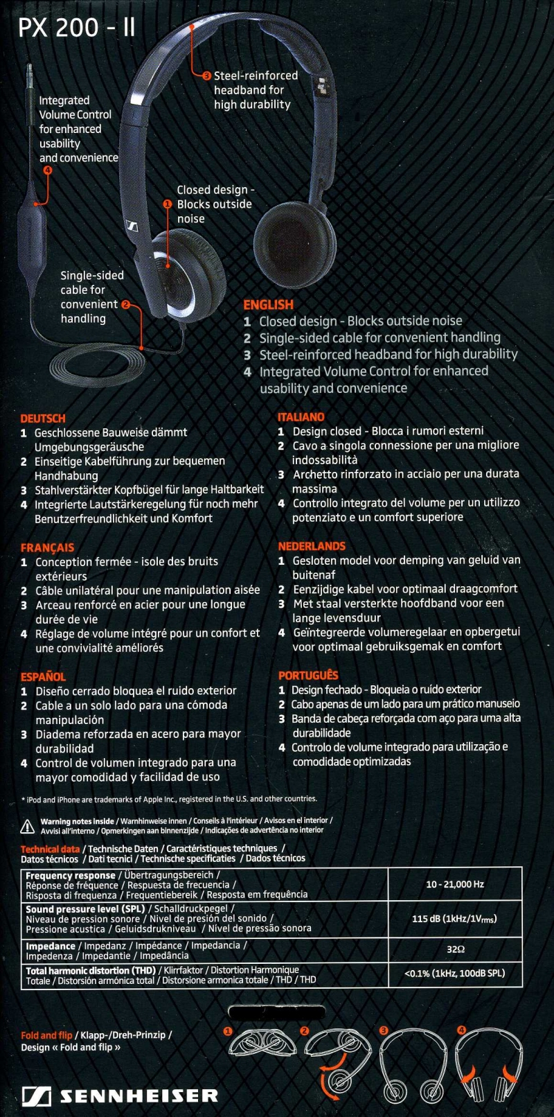 Casque audio efficace et ergonomique pour FT2000 Sennheiser-px200-Casque-audio-radio
