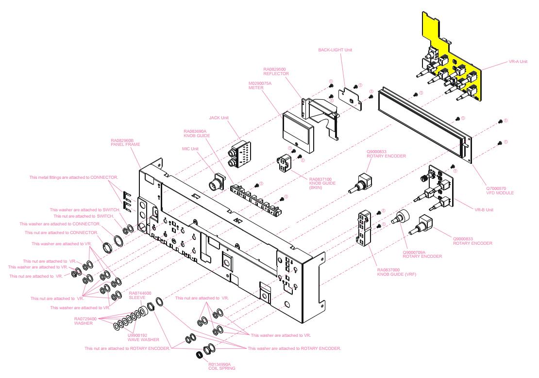FT2000 Yeasu : Panne / Défaut de fonctionnement du volume Face-avant-et-vr-a-unit