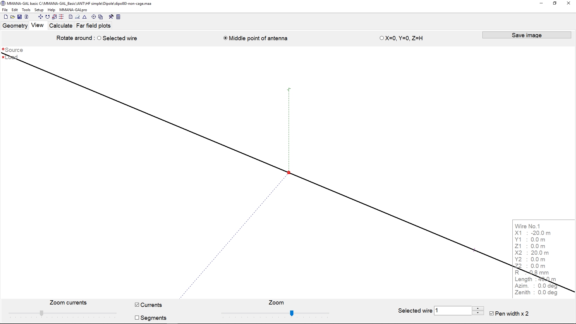 Antenne cage : Gain 01-fil