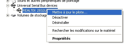 Configuration clé RTL SDR : Driver et logiciels 08-mettre-a-jour-pilote