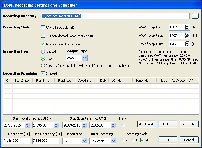 Configuration clé RTL SDR : Driver et logiciels Hdsdr10